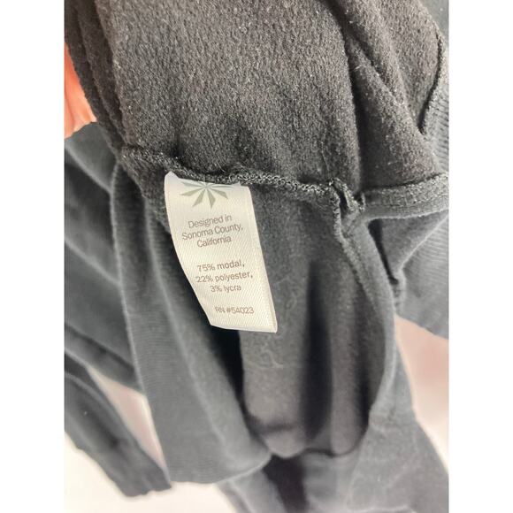 ATHLETA Modal Blend Side Slit Pullover Sweatshirt Black Size Small - Picture 4 of 5